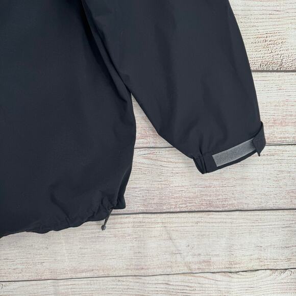 Eddie Bauer WeatherEdge Fleece Lined Rain Jacket Mens M Black Removeable Hood - Picture 16 of 16